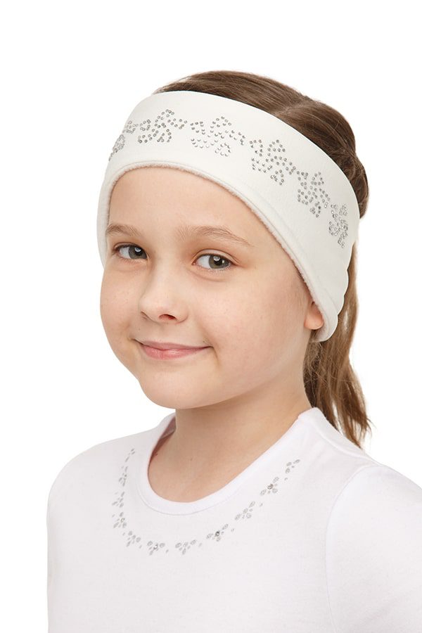 Pannat KMC polartec-panta strasseilla, valkoinen Valkoinen